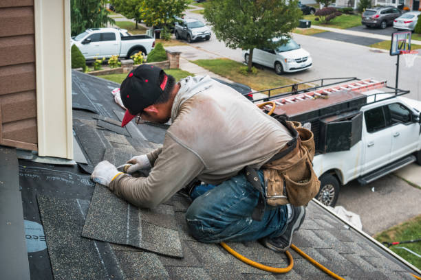 Professional Emergency Roof Repair technician working in Alexandria, IN